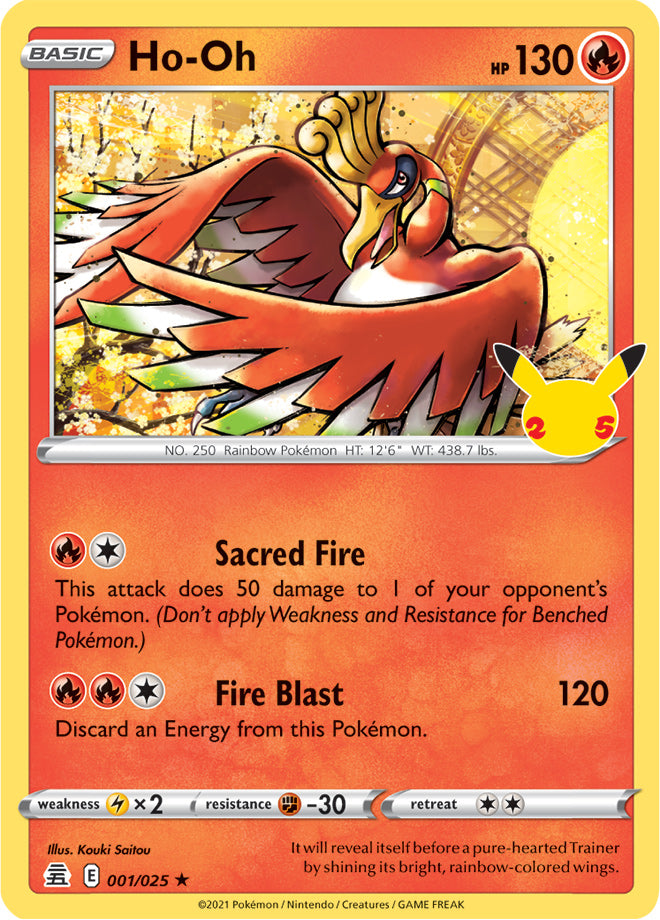 Ho-Oh Near Mint - 001/025 - Celebrations