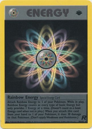 Pokemon Team Rocket 1st Edition 80/82 Rainbow Energy