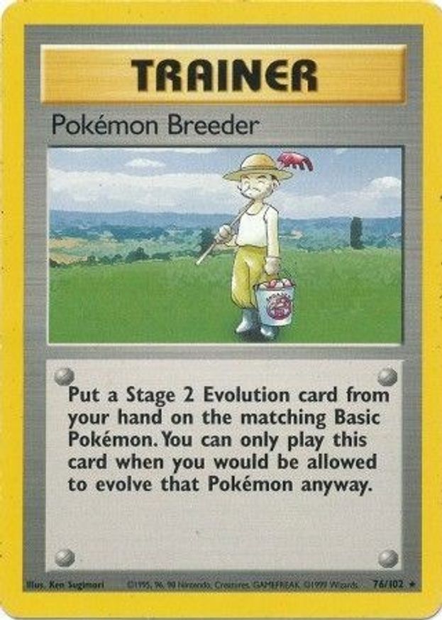 Pokemon Base Set 76/102 Pokemon Breeder