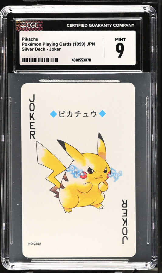 1999 Pokemon Playing Cards Silver Deck Pikachu Joker CGC 9 Mint