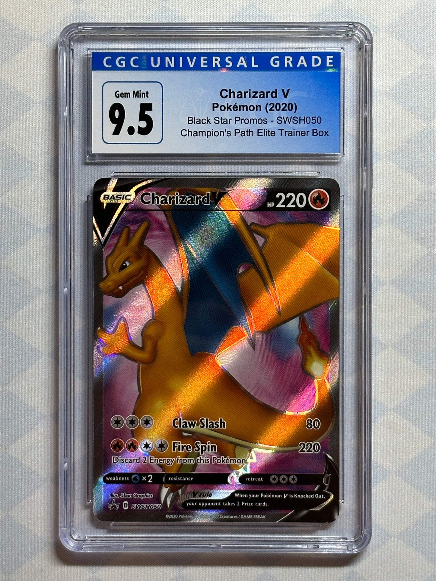 2020 Pokémon Black Star Promos Charizard V SWSH050 CGC 9.5 Gem Mint