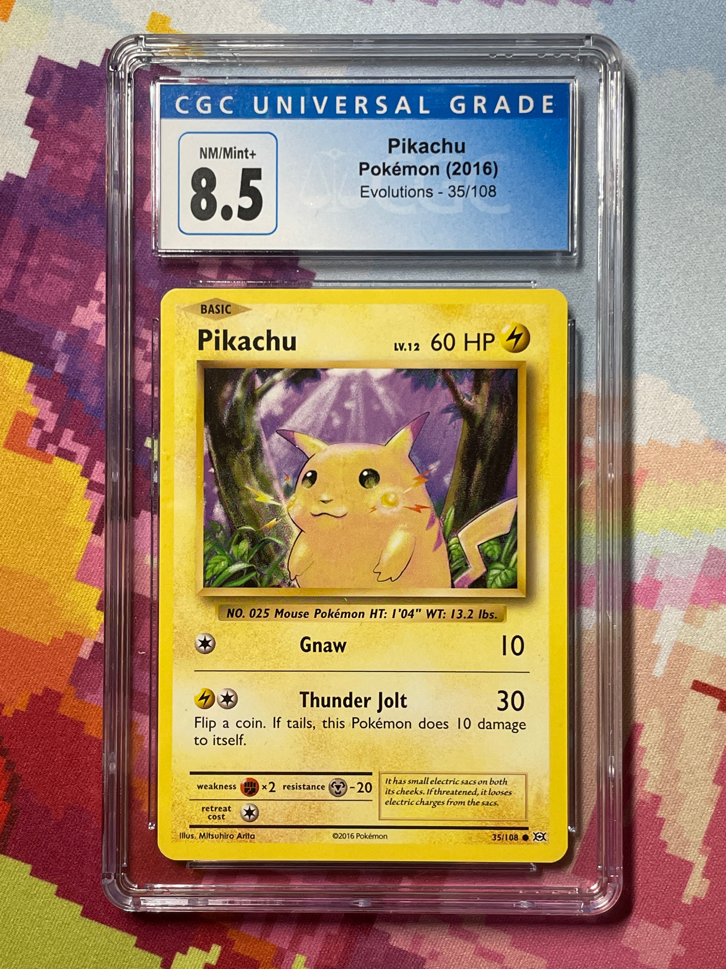 2016 Pokmon Evolutions Pikachu 35/108 CGC 8.5 NM/Mint+ Oblivion Collectibles 2016 Pokmon Evolutions Pikachu 35/108 CGC 8.5 NM/Mint+ Oblivion Collectibles