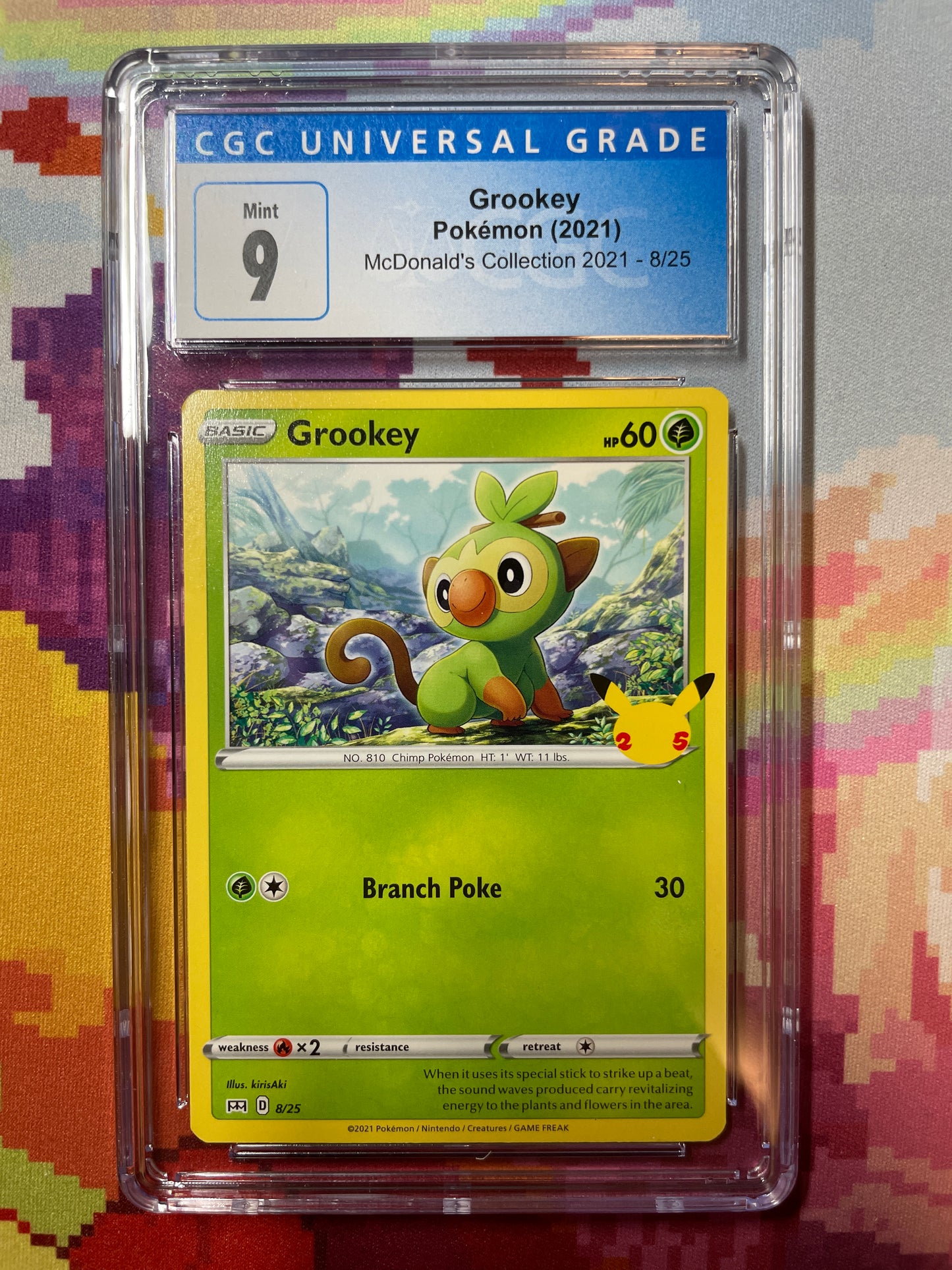 2021 Pokémon McDonald's Collection Grookey 8/25 CGC 9 Mint