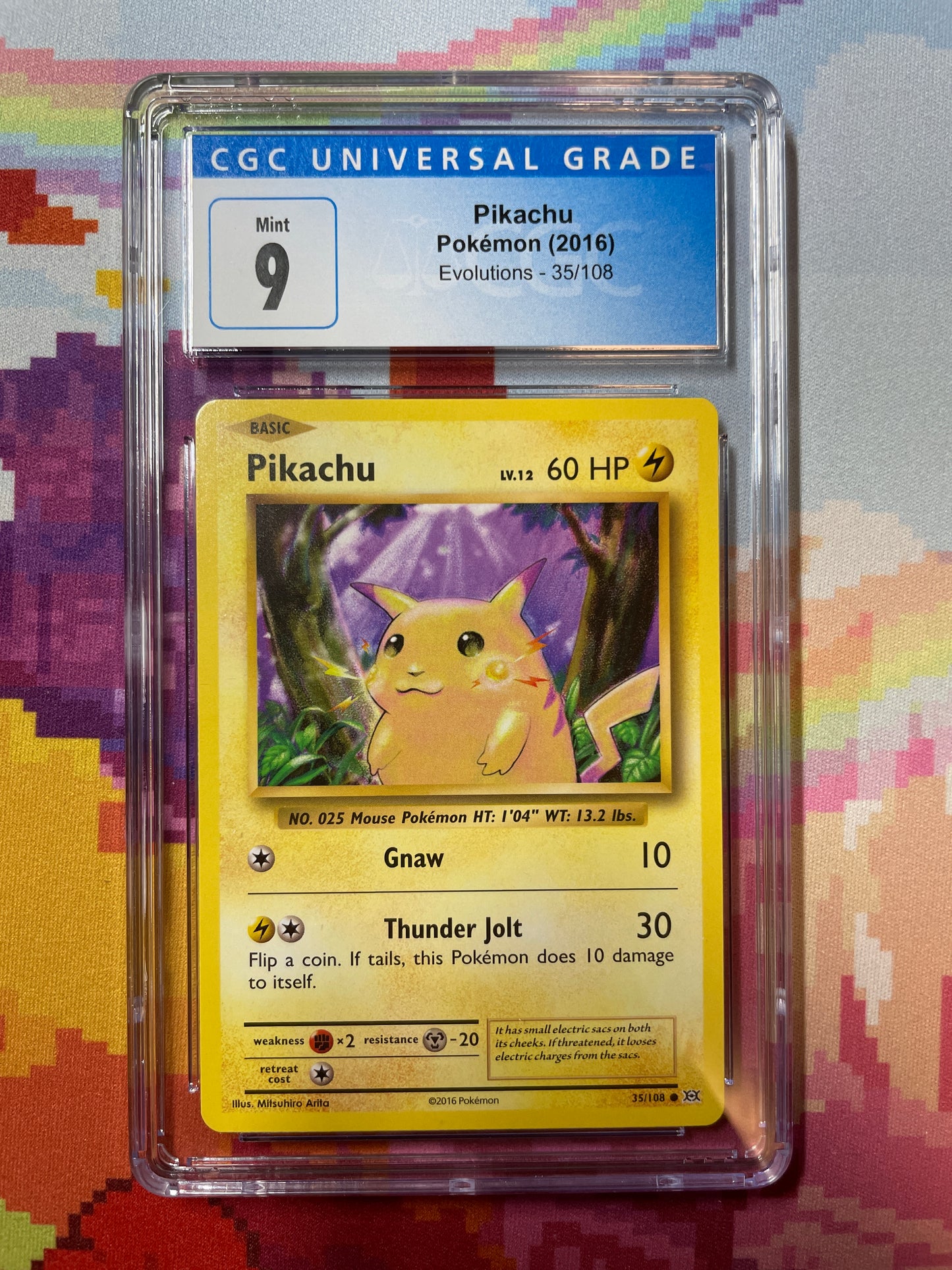 2016 Pokémon Evolutions Pikachu 35/108 CGC 9 Mint