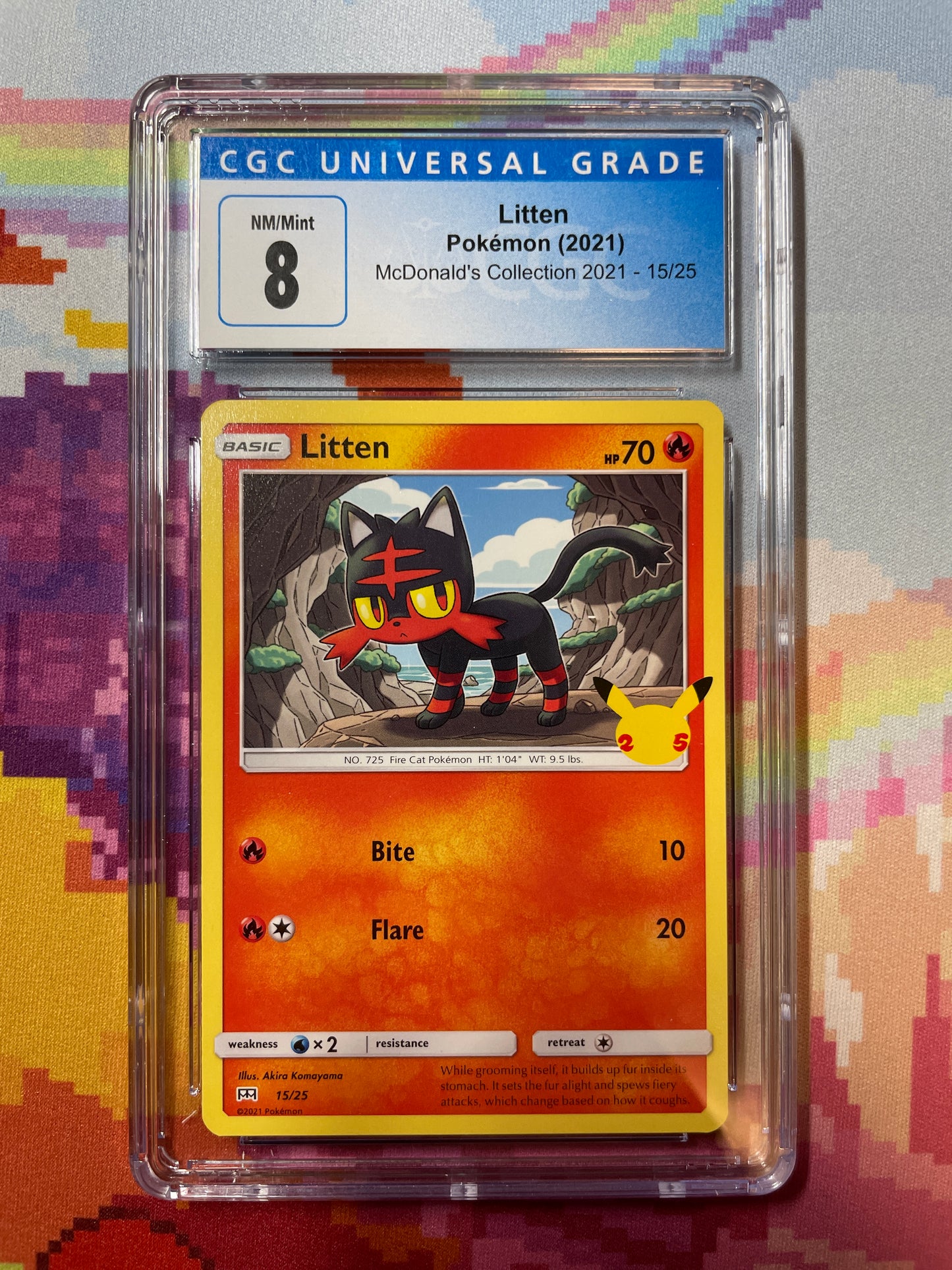 2021 Pokémon McDonald's Collection Litten 015/025 CGC 8 NM/Mint