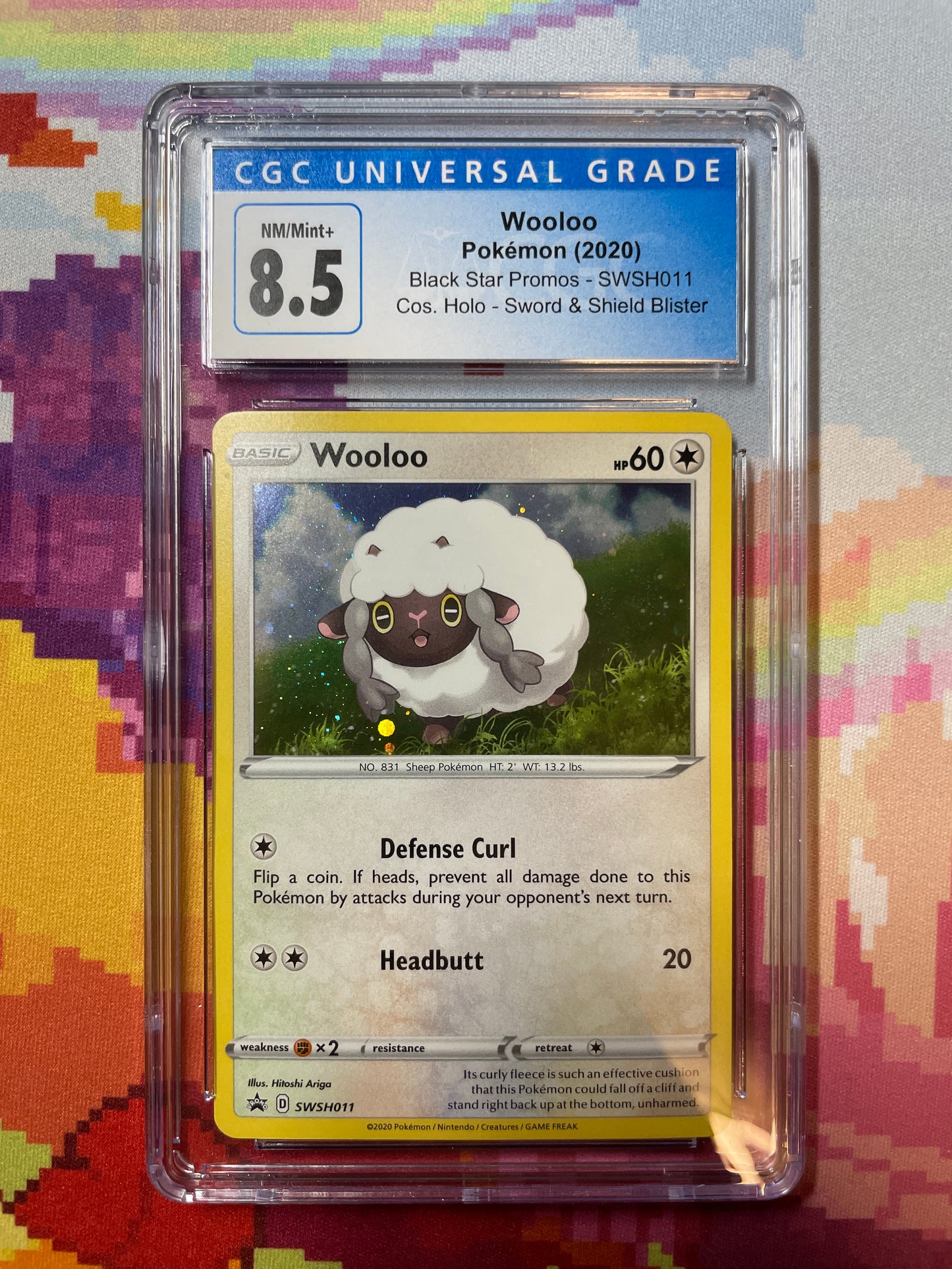 2020 Pokémon Black Star Promos Wooloo (Swirl) SWSH011 CGC 8.5 NM/Mint+