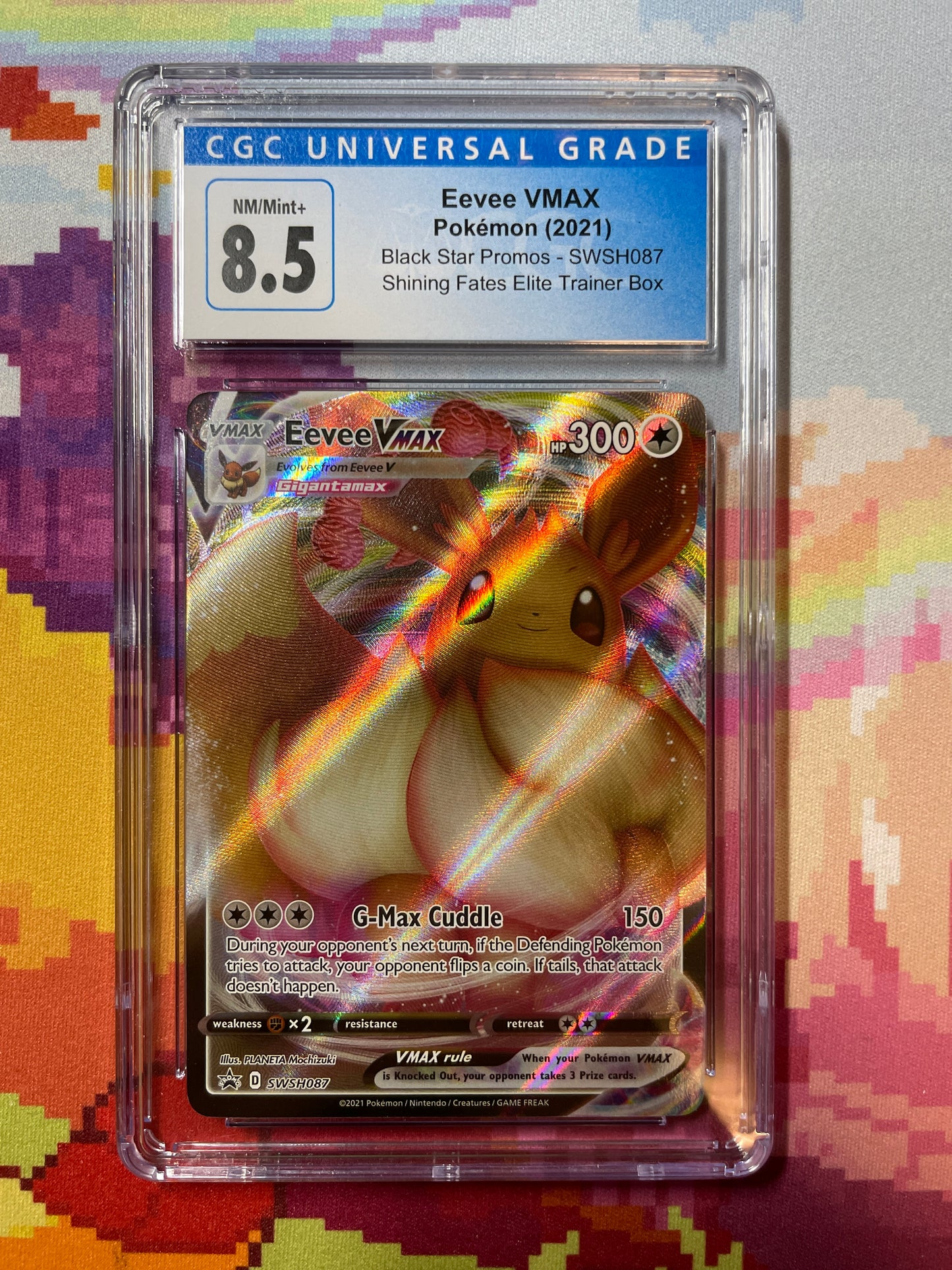 2021 Pokémon Black Star Promos Eevee VMAX SWSH087 CGC 8.5 NM/Mint+