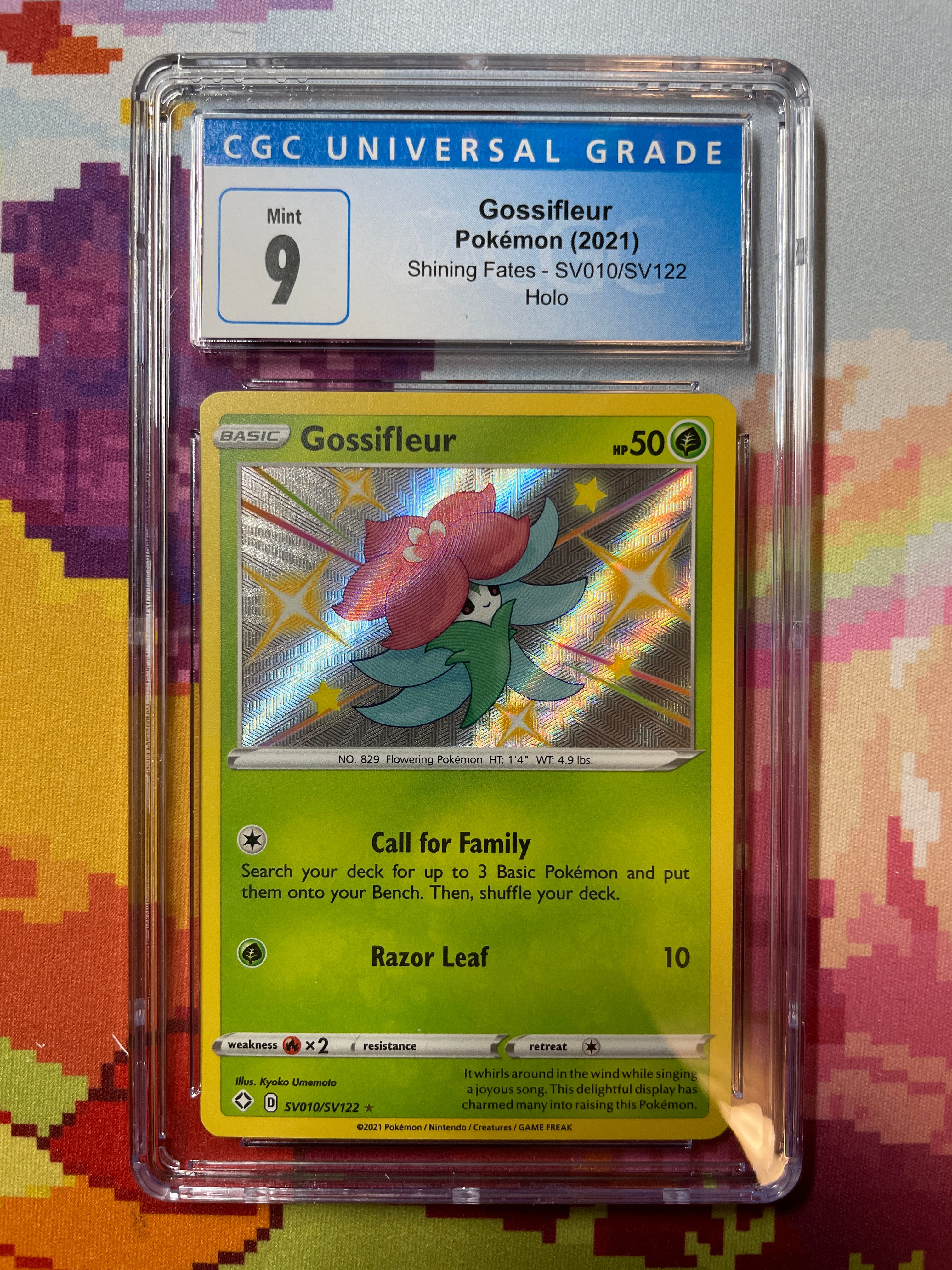2021 Pokmon Shining Fates Gossifleur Holo SV010/SV122 CGC 9 Mint Oblivion Collectibles 2021 Pokmon Shining Fates Gossifleur Holo SV010/SV122 CGC 9 Mint Oblivion Collectibles