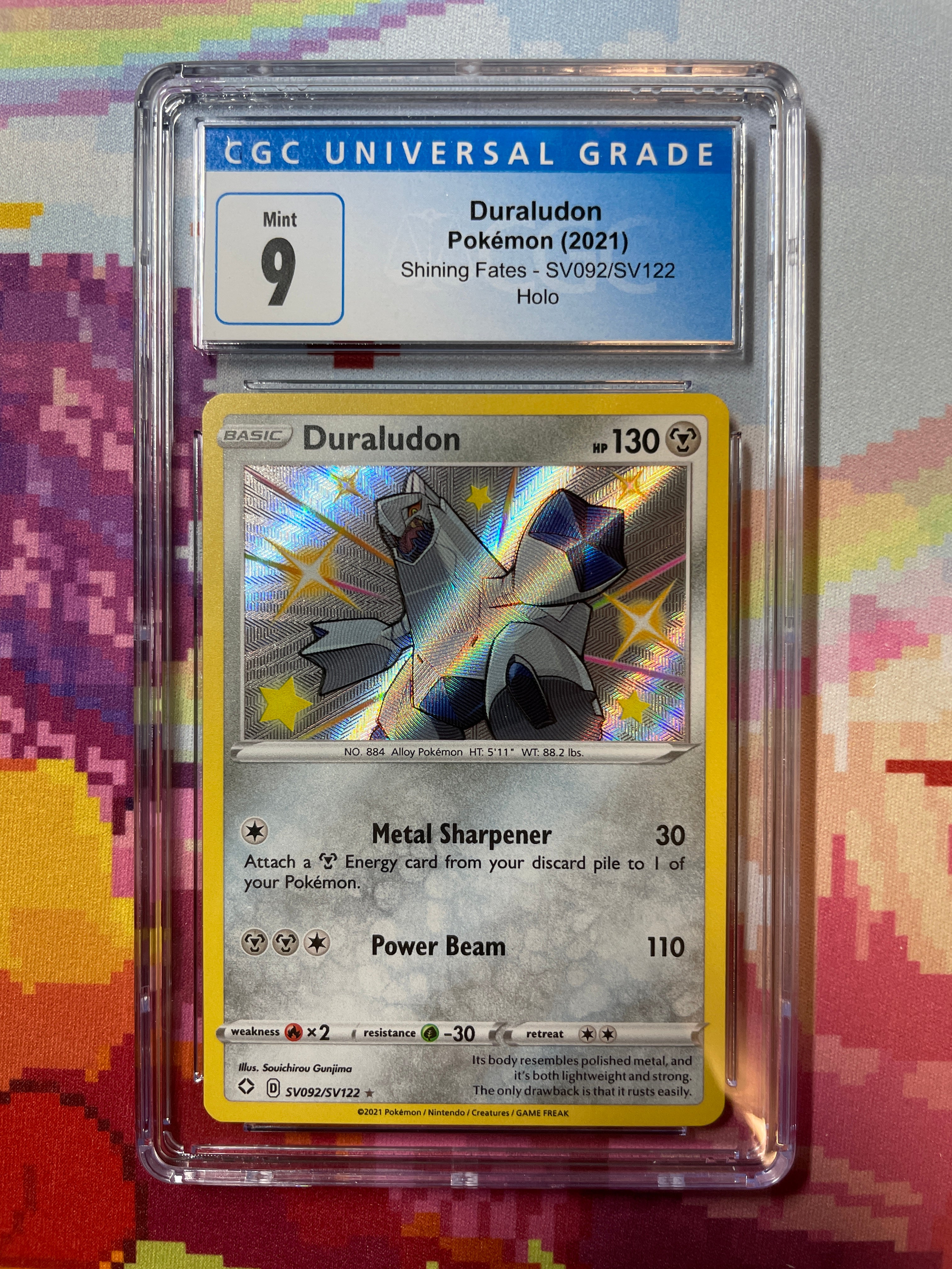 2021 Pokmon Shining Fates Duraludon Holo SV092/SV122 CGC 9 Mint Oblivion Collectibles 2021 Pokmon Shining Fates Duraludon Holo SV092/SV122 CGC 9 Mint Oblivion Collectibles