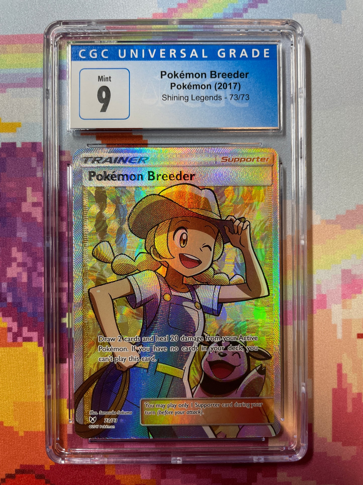 2017 Pokémon Shining Legends Pokemon Breeder 73/73 CGC 9 Mint