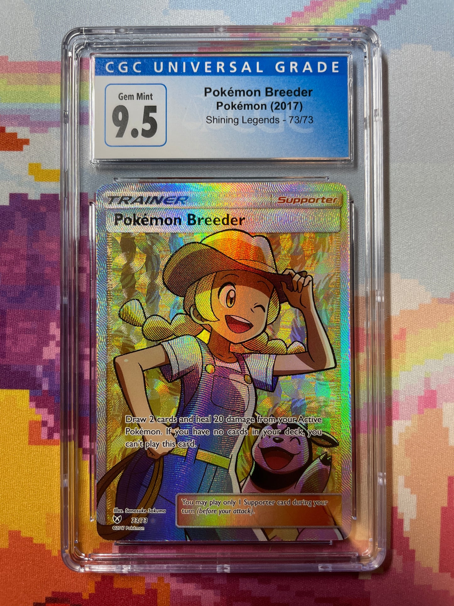 2017 Pokémon Shining Legends Pokemon Breeder 73/73 CGC 9.5 Gem Mint