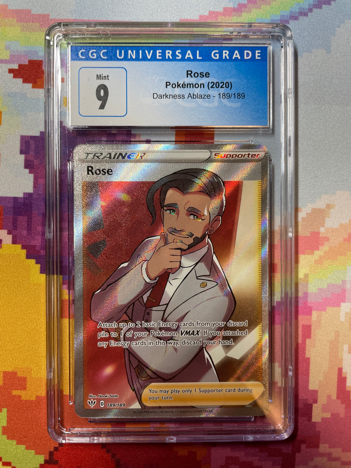 2020 Pokémon Darkness Ablaze Rose 189/189 CGC 9 Mint