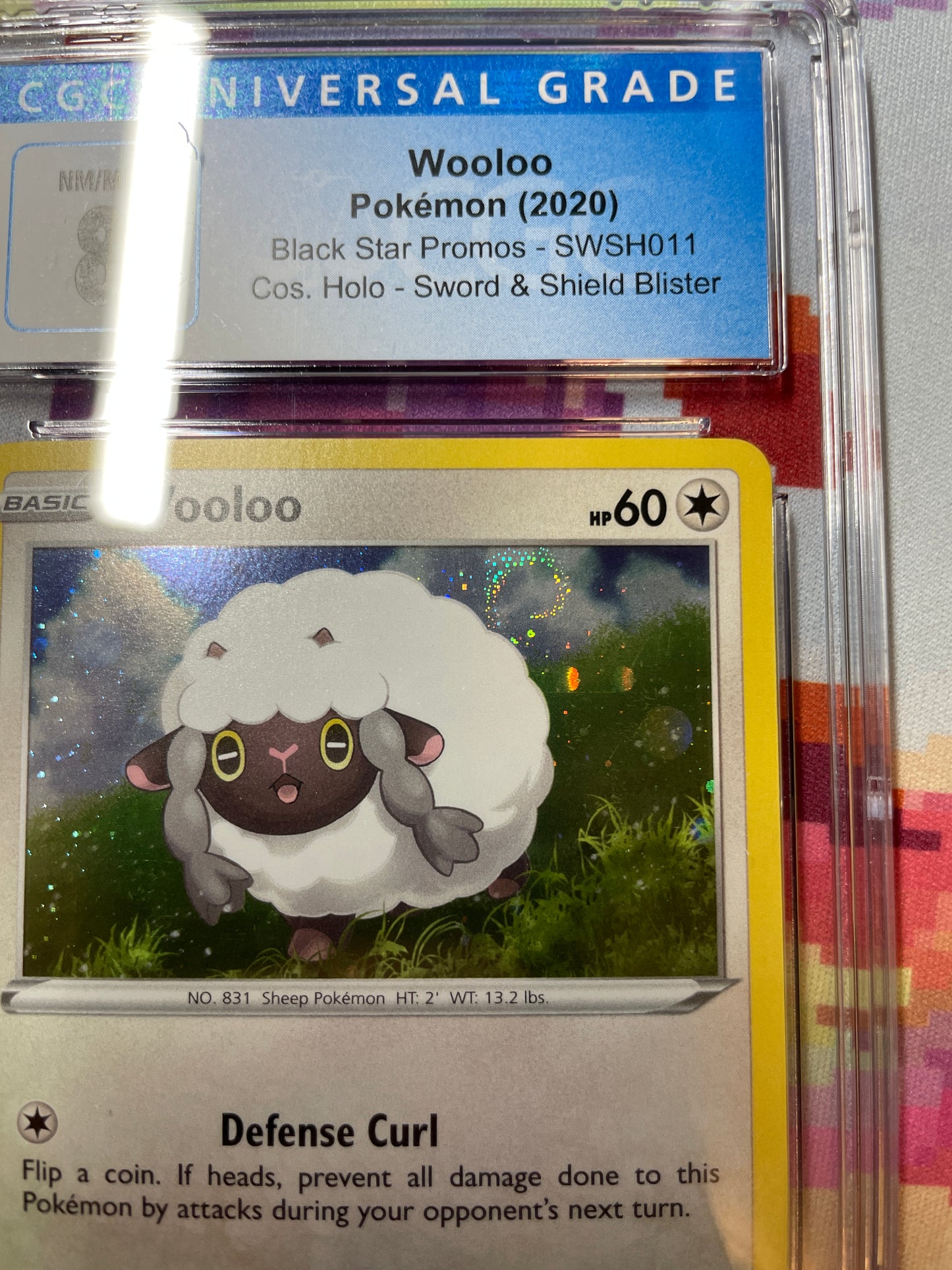 2020 Pokémon Black Star Promos Wooloo (Swirl) SWSH011 CGC 8 NM/Mint