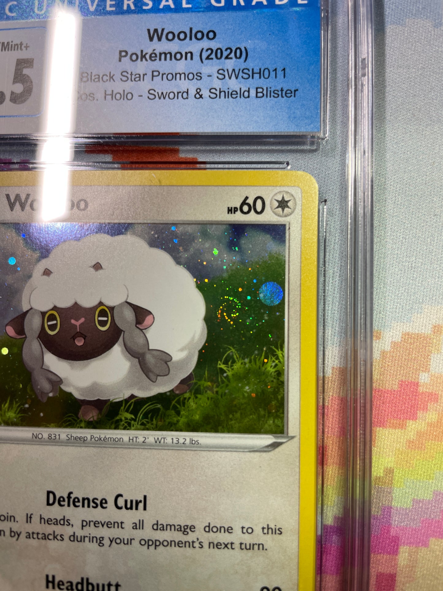 2020 Pokémon Black Star Promos Wooloo (Swirl) SWSH011 CGC 8.5 NM/Mint+