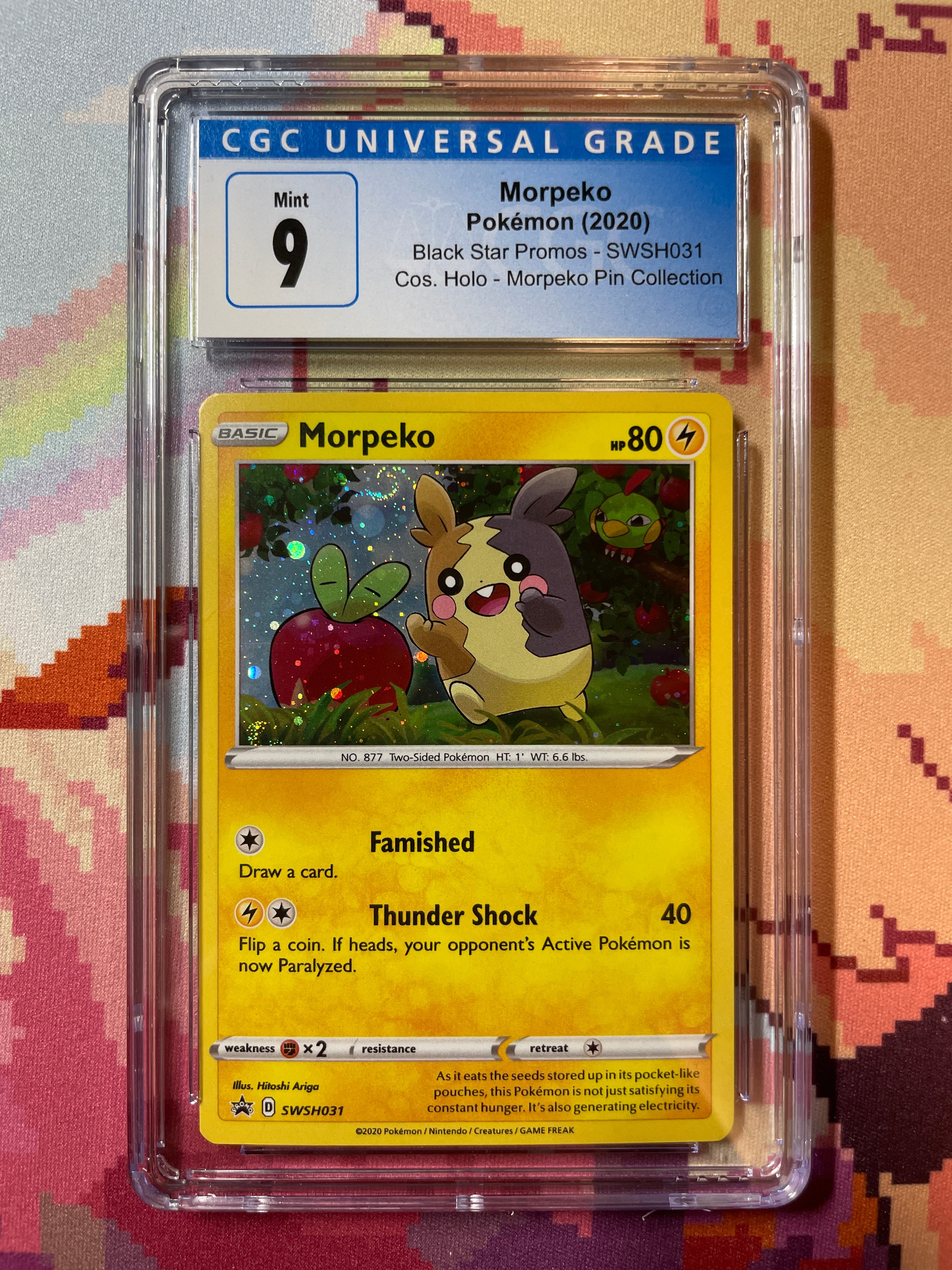 2020 Pokémon Black Star Promos Morpeko Holo (Swirl) SWSH031 CGC 9 Mint – Oblivion Collectibles