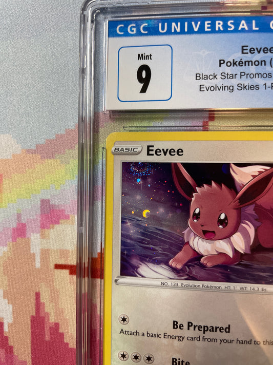 2021 Pokémon Black Star Promos Eevee Holo (Swirl) SWSH127 CGC 9 Mint