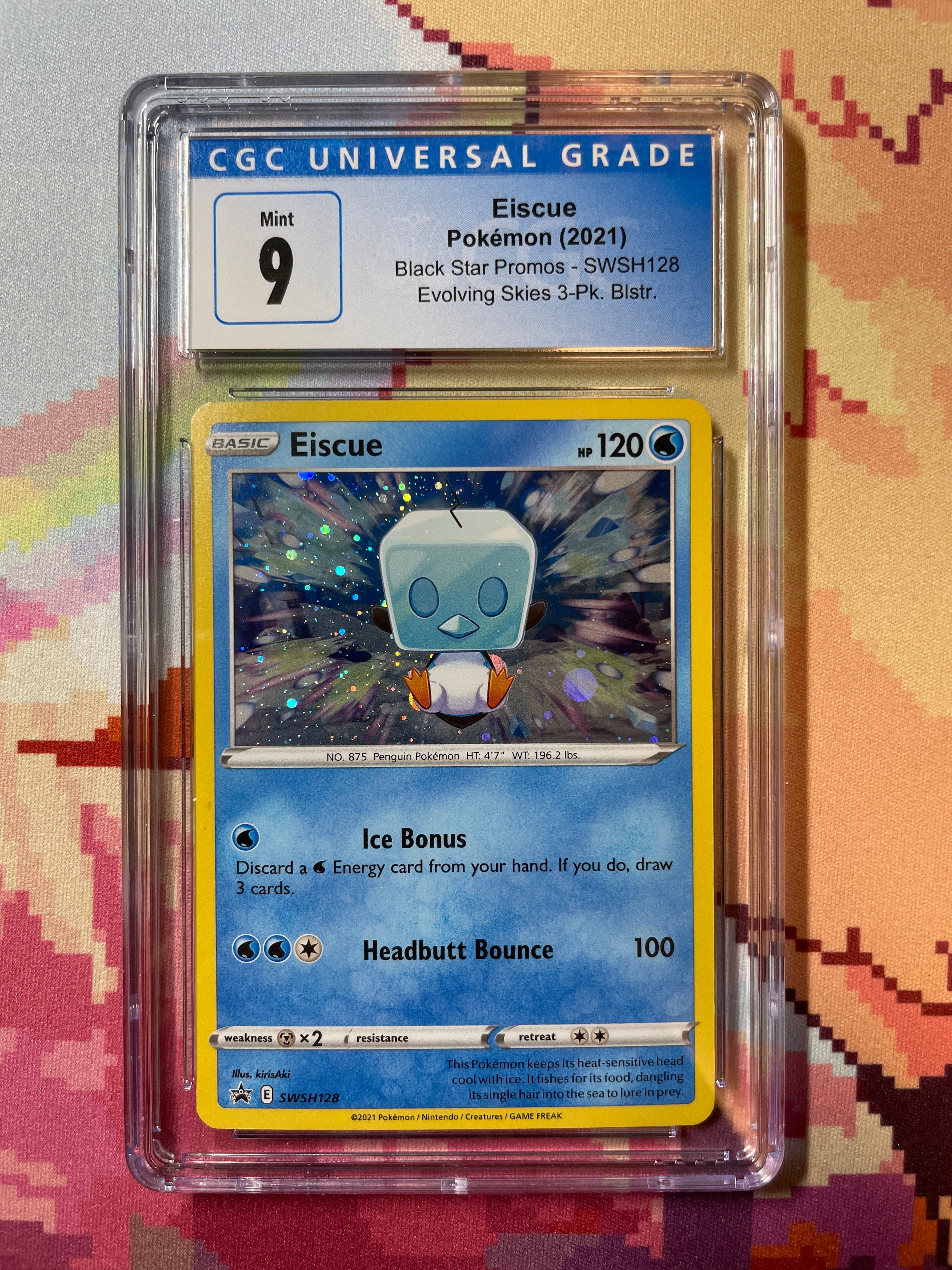 2021 Pokmon Black Star Promos Eiscue Holo (Swirl) SWSH128 CGC 9 Mint Oblivion Collectibles 2021 Pokmon Black Star Promos Eiscue Holo (Swirl) SWSH128 CGC 9 Mint Oblivion Collectibles