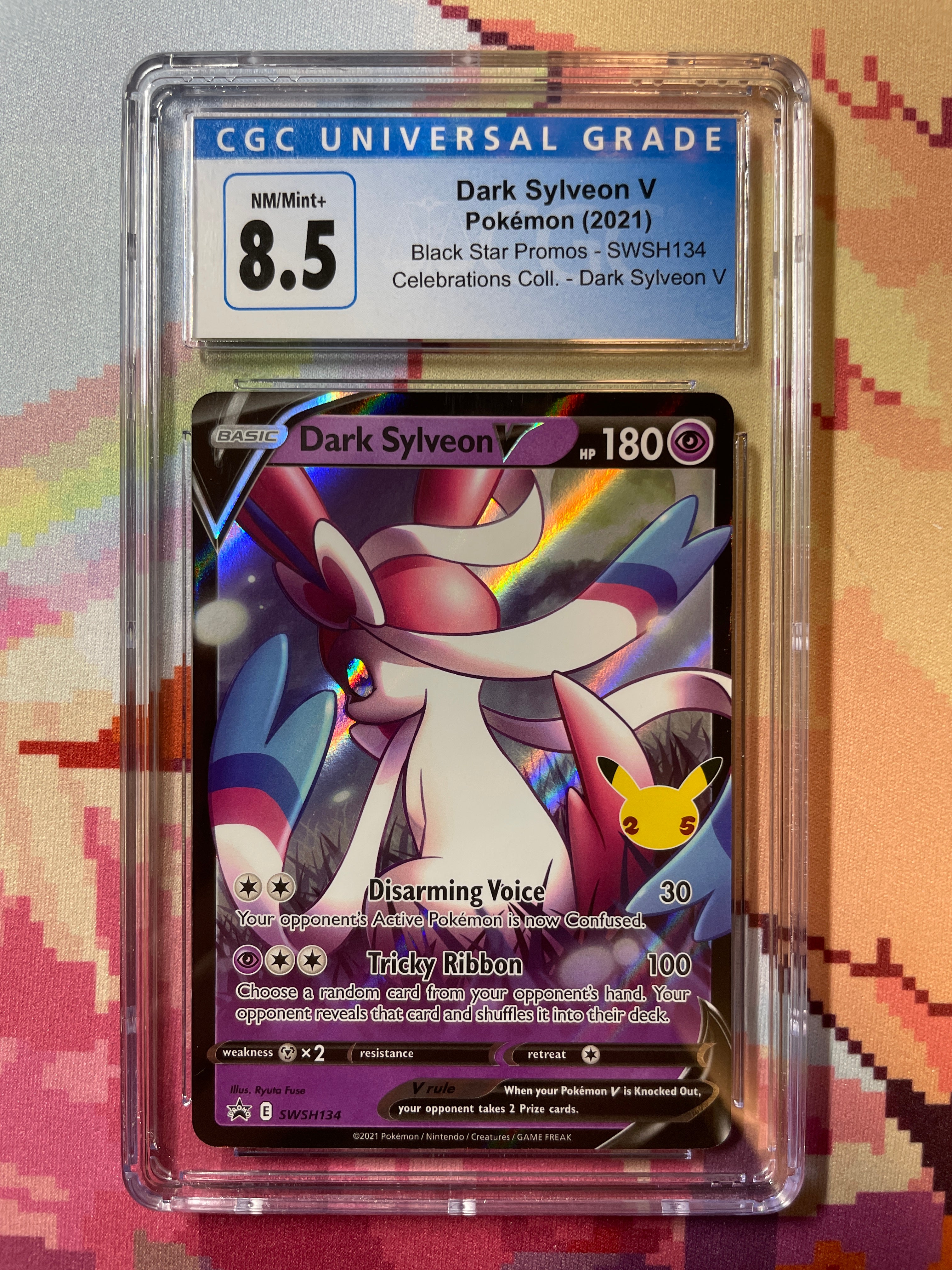 2021 Pokémon Black Star Promos Dark Sylveon V SWSH134 CGC 8.5 NM/Mint+