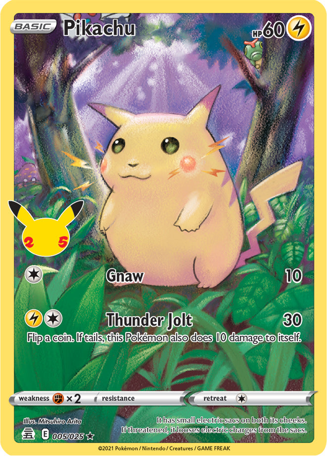Pikachu Near Mint - 005/025 - Celebrations