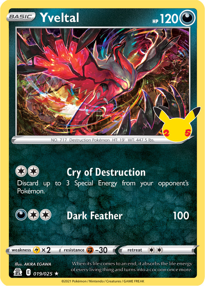 Yveltal Near Mint - 019/025 - Celebrations