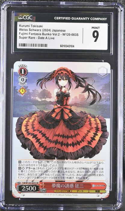 2024 Weiss Schwarz Japanese Fujimi Vol. 2 Kurumi Tokisaki Fdl/W120-083S SR CGC 9 Mint