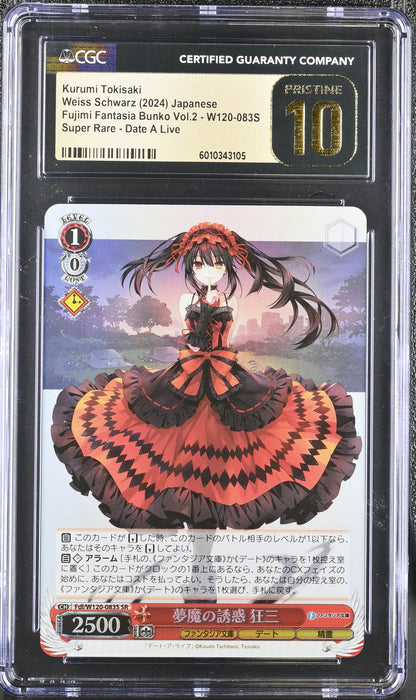 2024 Weiss Schwarz Japanese Fujimi Vol. 2 Kurumi Tokisaki Fdl/W120-083S SR CGC 10 Pristine