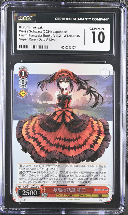 2024 Weiss Schwarz Japanese Fujimi Vol. 2 Kurumi Tokisaki Fdl/W120-083S SR CGC 10 Gem Mint