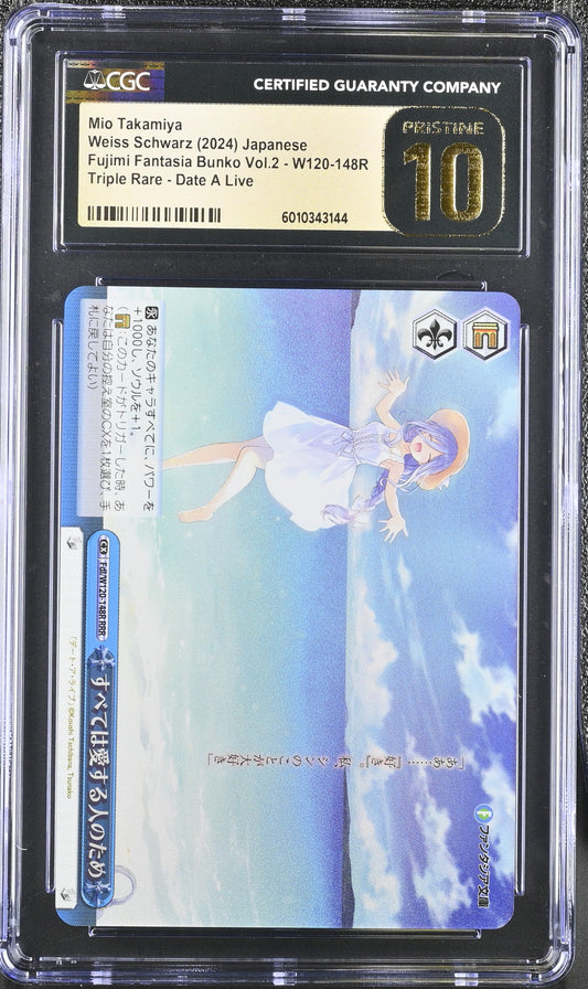 2024 Weiss Schwarz Japanese Fujimi Vol. 2 Mio Takamiya Fdl/W120-148R RRR CGC 10 Pristine