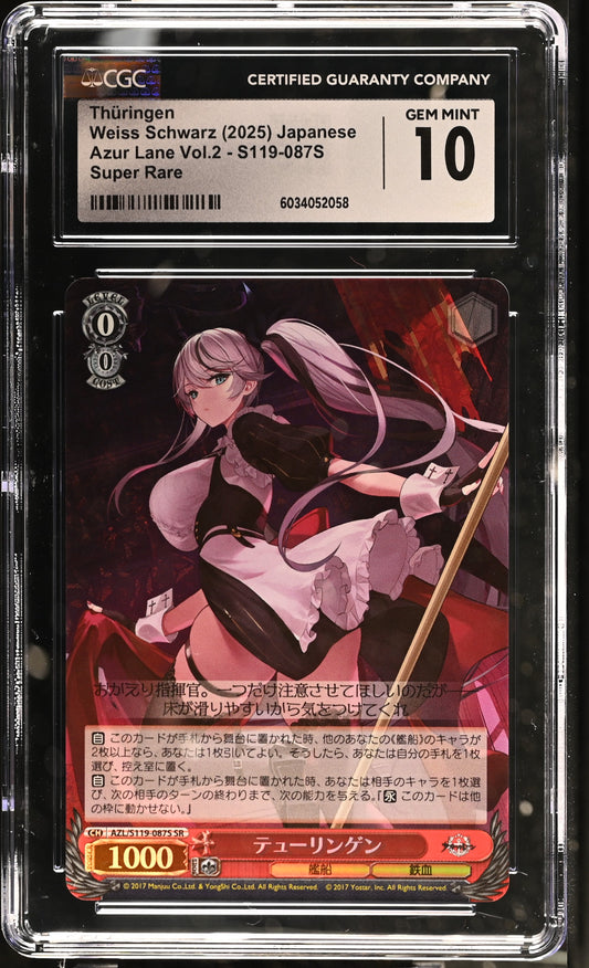 2024 Weiss Schwarz Japanese Azur Lane Vol. 2 Thüringen AZL/S119-087S SR CGC 10 Gem Mint