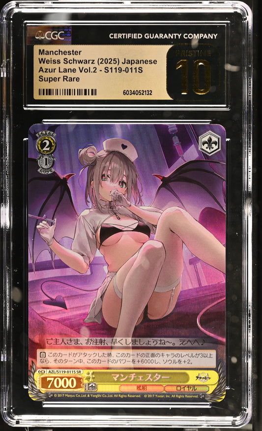 2024 Weiss Schwarz Japanese Azur Lane Vol. 2 Manchester AZL/S119-011S SR CGC 10 Pristine