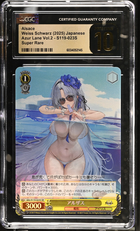 2024 Weiss Schwarz Japanese Azur Lane Vol. 2 Alsace AZL/S119-023S SR CGC 10 Pristine