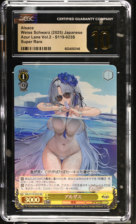 2024 Weiss Schwarz Japanese Azur Lane Vol. 2 Alsace AZL/S119-023S SR CGC 10 Pristine