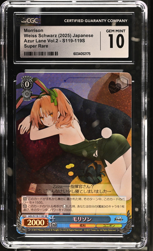 2024 Weiss Schwarz Japanese Azur Lane Vol. 2 Morrison AZL/S119-119S SR CGC 10 Gem Mint