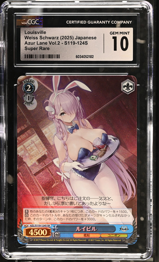 2024 Weiss Schwarz Japanese Azur Lane Vol. 2 Louisville AZL/S119-124S SR CGC 10 Gem Mint