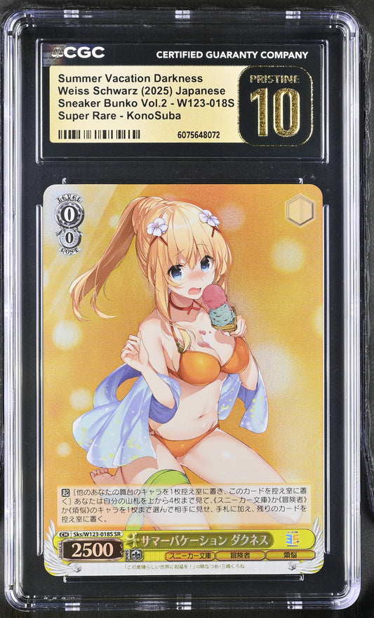 2025 Weiss Schwarz Japanese Sneaker Bunko Vol. 2 Summer Vacation Darkness Sks/W123-018S SR CGC 10 Pristine
