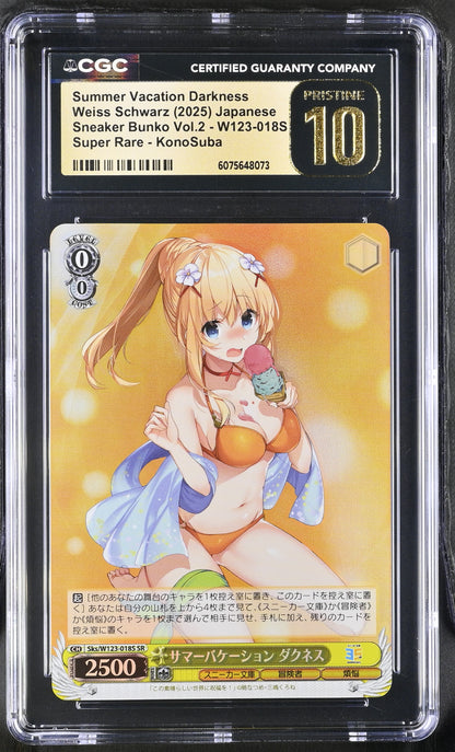 2025 Weiss Schwarz Japanese Sneaker Bunko Vol. 2 Summer Vacation Darkness Sks/W123-018S SR CGC 10 Pristine
