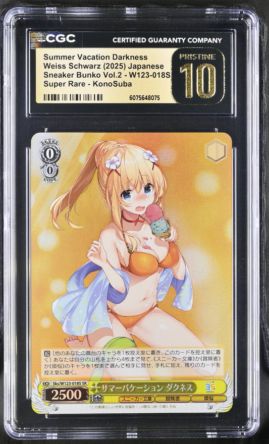 2025 Weiss Schwarz Japanese Sneaker Bunko Vol. 2 Summer Vacation Darkness Sks/W123-018S SR CGC 10 Pristine