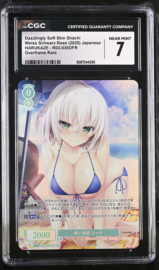 2025 Weiss Schwarz Rose Harukaze Dazzlingly Soft Skin Shachi OS03/R03-030OFR OFR CGC 7 Near Mint