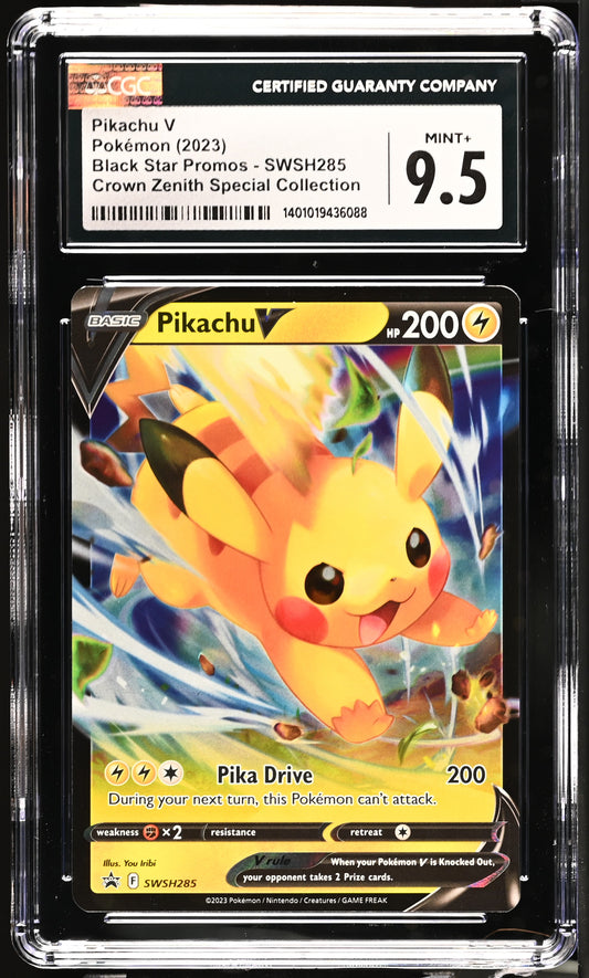 2023 Pokemon Black Star Promos Pikachu V SWSH285 CGC 9.5 Mint+