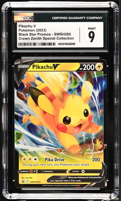 2023 Pokemon Black Star Promos Pikachu V SWSH285 CGC 9 Mint