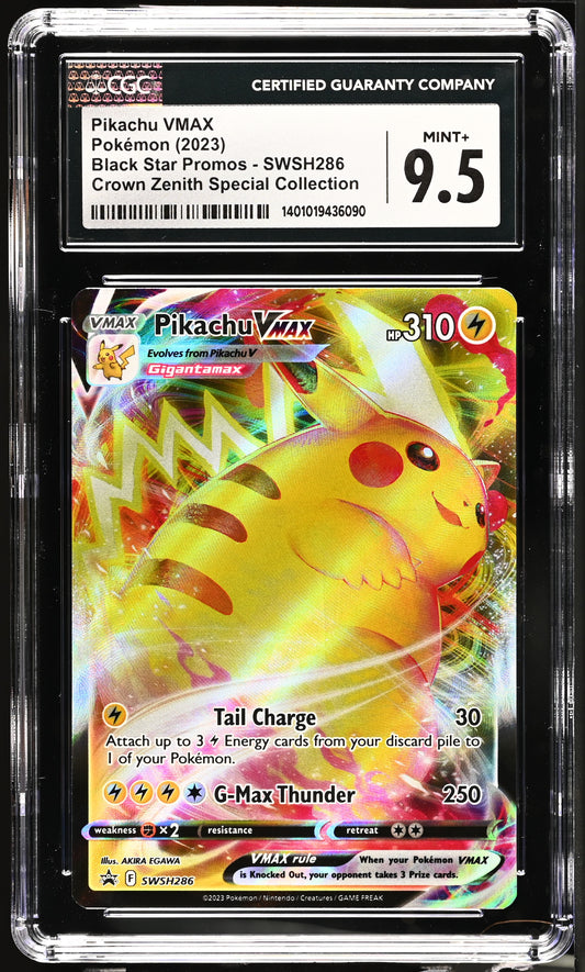 2023 Pokemon Black Star Promos Pikachu VMAX SWSH286 CGC 9.5 Mint+