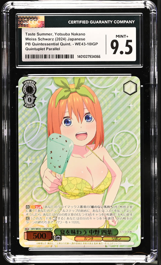 2024 Weiss Schwarz Japanese Quintessential Quintuplets Premium Taste Summer, Yotsuba Nakano 5HY/WE43-10IGP IGP CGC 9.5 Mint+