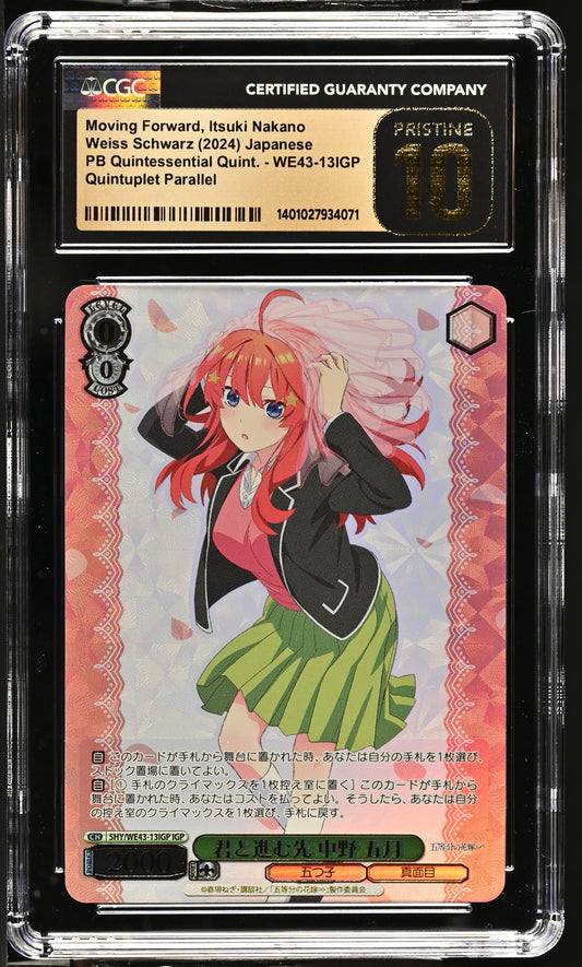 2024 Weiss Schwarz Japanese Quintessential Quintuplets Premium Moving Forward, Itsuki Nakano 5HY/WE43-13IGP IGP CGC 10 Pristine