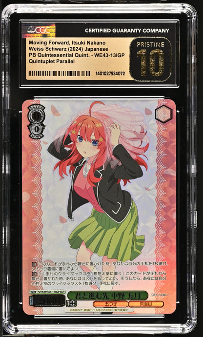 2024 Weiss Schwarz Japanese Quintessential Quintuplets Premium Moving Forward, Itsuki Nakano 5HY/WE43-13IGP IGP CGC 10 Pristine