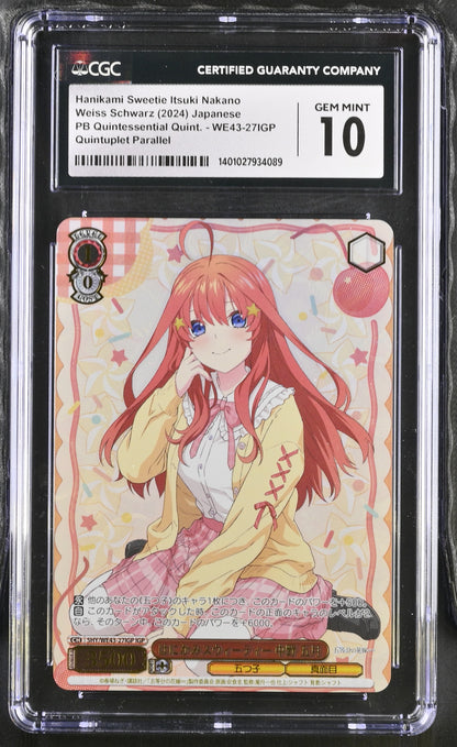 2024 Weiss Schwarz Japanese Quintessential Quintuplets Premium Hanakami Sweetie Itsuki Nakano 5HY/WE43-27IGP IGP CGC 10 Gem Mint