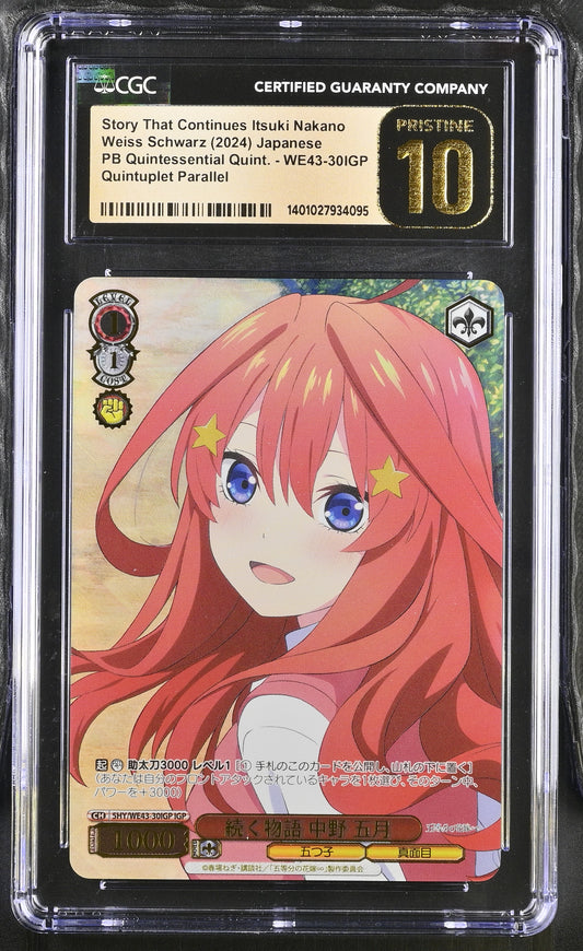 2024 Weiss Schwarz Japanese Quintessential Quintuplets Premium Story That Continues Itsuki Nakano 5HY/WE43-30IGP IGP CGC 10 Pristine