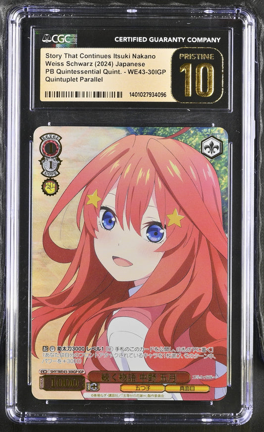 2024 Weiss Schwarz Japanese Quintessential Quintuplets Premium Story That Continues Itsuki Nakano 5HY/WE43-30IGP IGP CGC 10 Pristine