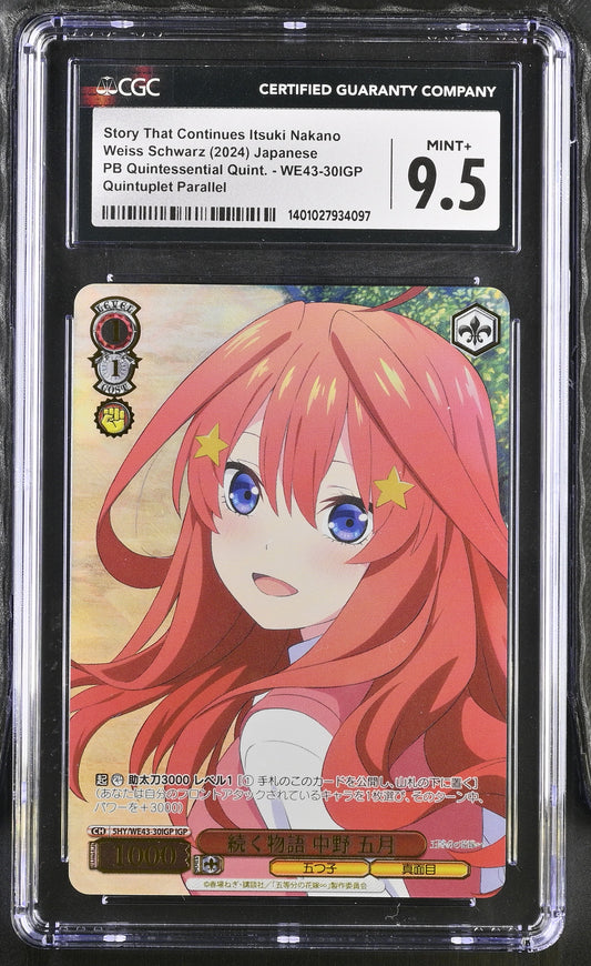 2024 Weiss Schwarz Japanese Quintessential Quintuplets Premium Story That Continues Itsuki Nakano 5HY/WE43-30IGP IGP CGC 9.5 Mint+