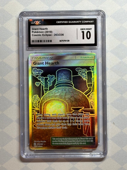 2019 Pokémon Cosmic Eclipse Giant Hearth 263/236 CGC 10 Gem Mint