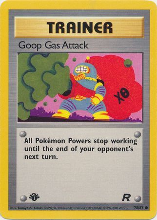 Pokemon Team Rocket 1st Edition 78/82 Goop Gas Attack